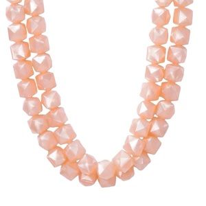 SugarFix Peach Resin Double Strand Bead Necklace (NWOT)